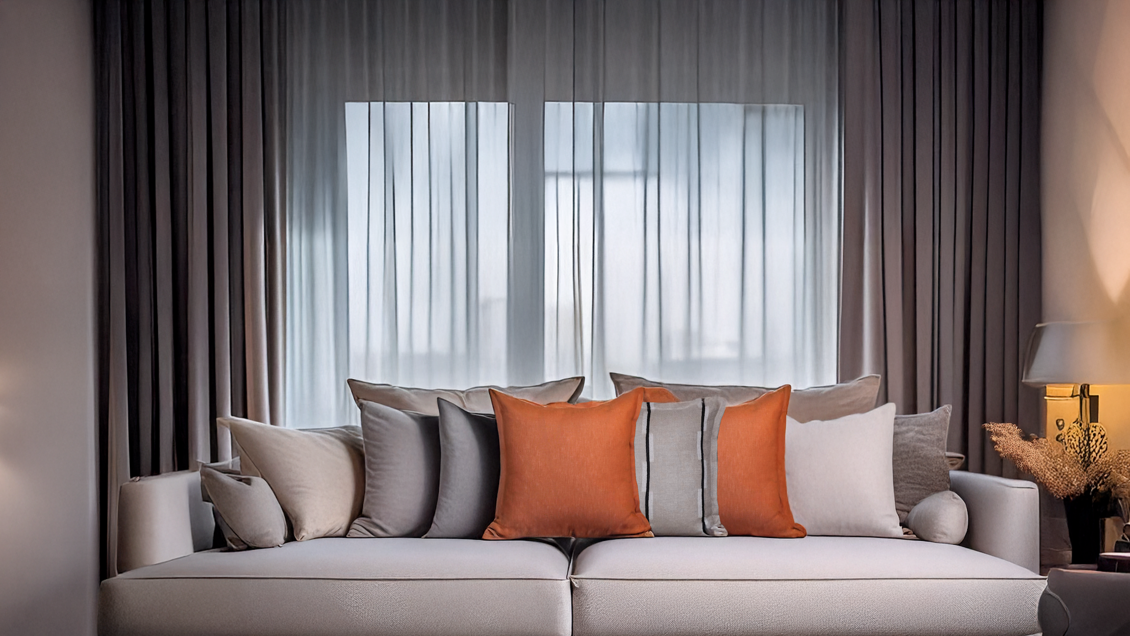 Linen blend woven stripe design